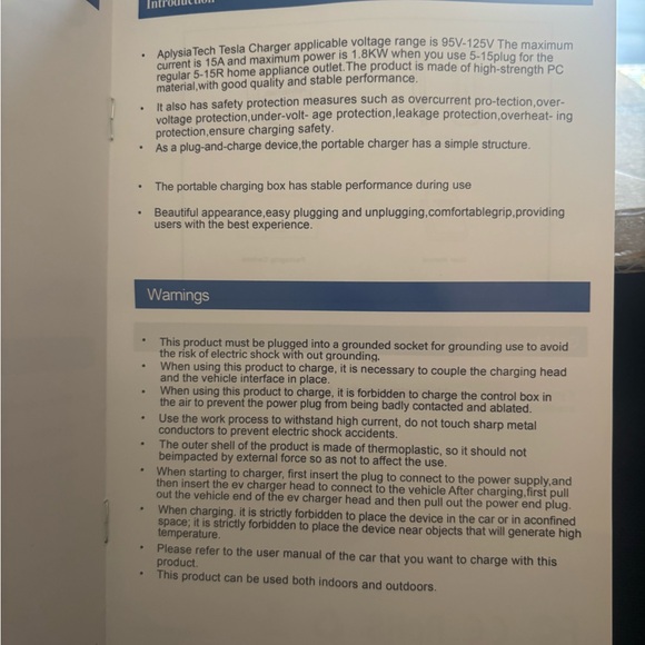 Portable EV Charger Level 1, 15Amp 110V, Electric Vehicle Charger 21Ft Extension - Picture 8 of 9